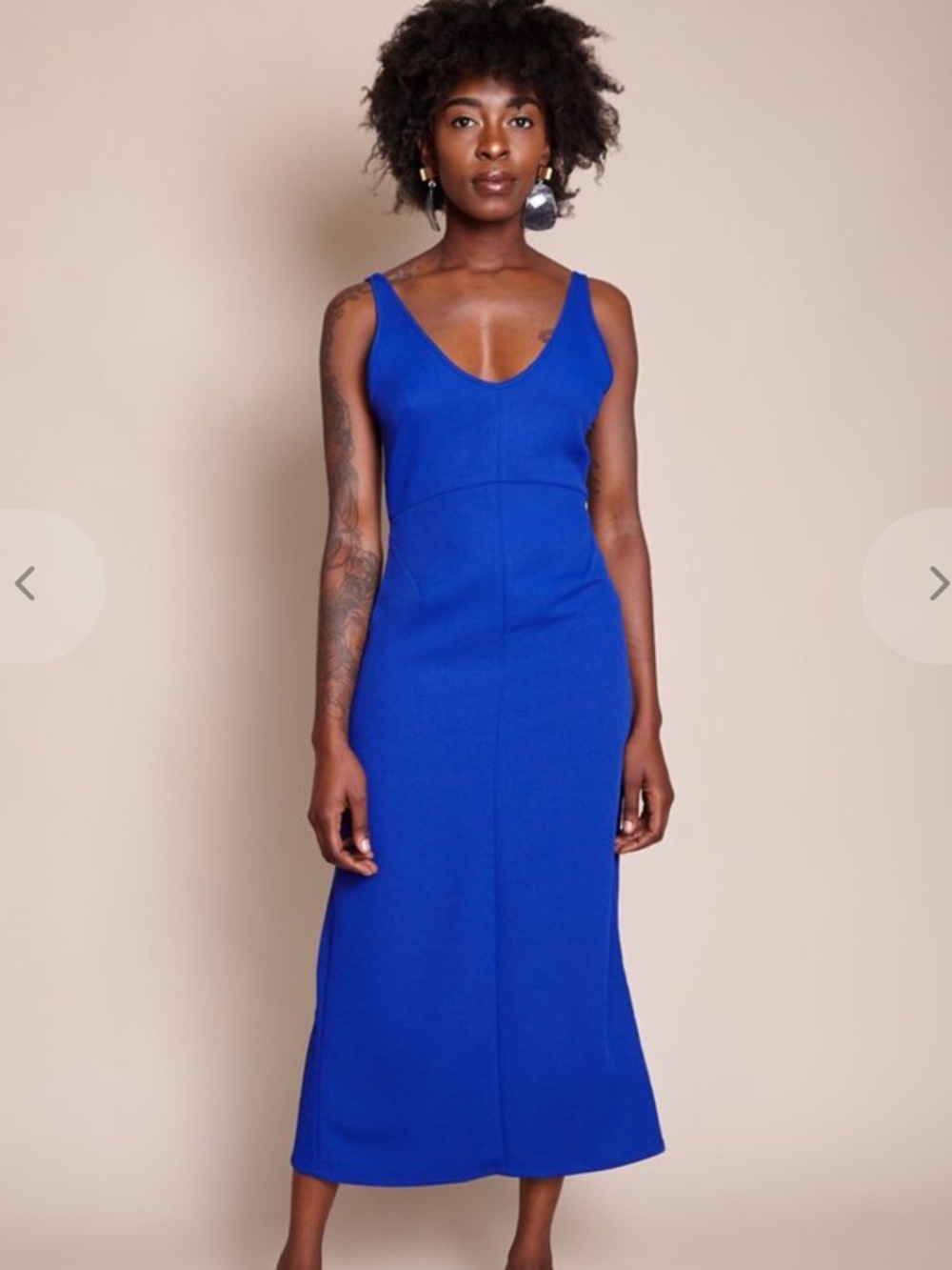 Rachel Comey - cobalt/ Royal Blue V-Neck Midi Dress sz 6